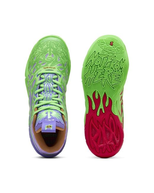 Scarpe Da Basket Hoops X Tmnt Mb.04 Rd Per Donna, Verde/Rosso/Altro di PUMA in Green