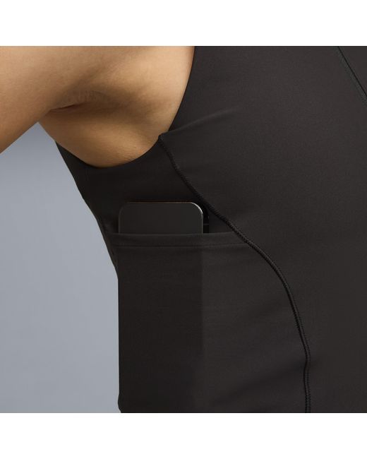 PUMA Black Lightstride Cropped Running Tank Top