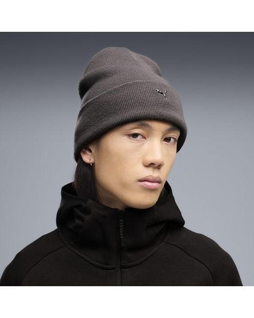 PUMA Gray Metal Cat High Crown Beanie