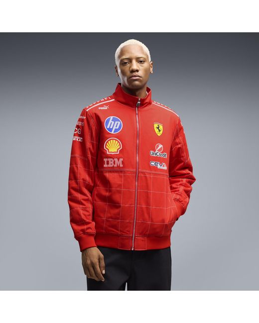 PUMA Red Scuderia Ferrari Hp Replica Special Monza Bomber Jacket for men