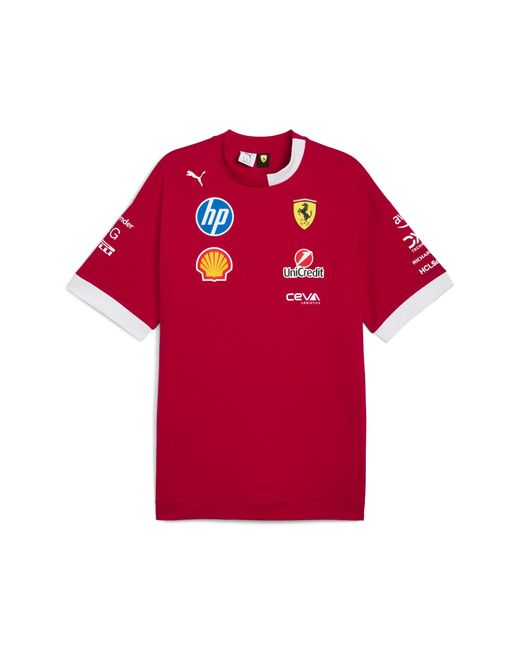PUMA Red Scuderia Ferrari 2025 Drivers T-Shirt for men