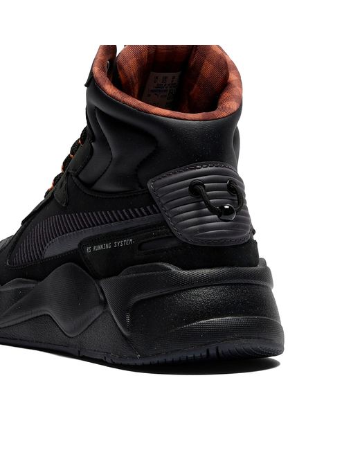 PUMA Black Rs-X Mid Ice Mid-Top Sneakers