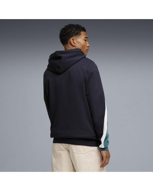 PUMA Essentials Colourblock Hoodie Voor Maat in het Blue voor heren