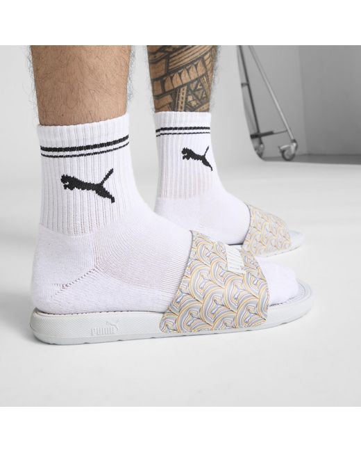 PUMA White Cool Cat 2.0 Pride Slides for men