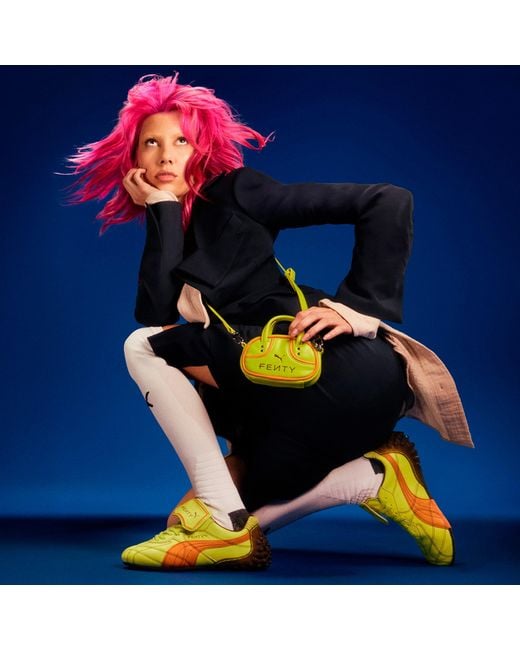 PUMA Yellow Fenty X 0.2L Pocket Bag, Lime Sheen/Pumpkin Pie