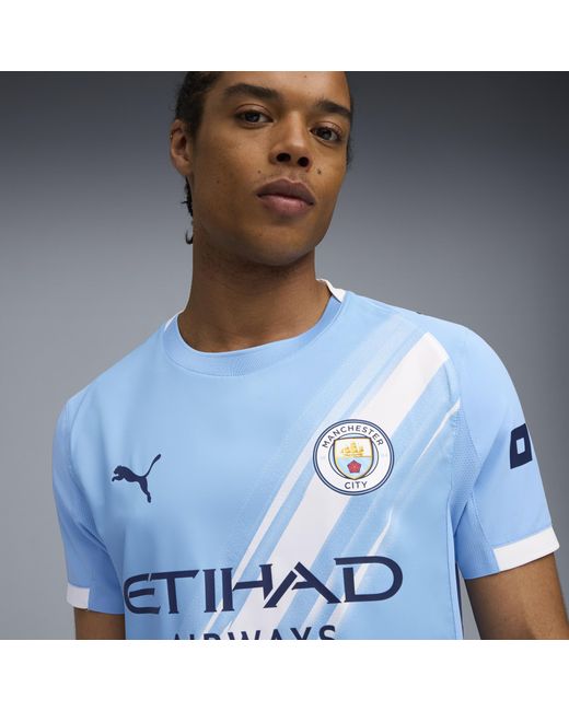 PUMA Blue Manchester City 25/26 Authentic Home Jersey for men