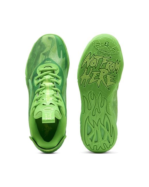 PUMA Green Mb.04 Lo Team Basketballschuhe Schuhe, Glare/Fizzy Light