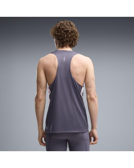 PUMA Blue Lightspeed Graphic Performance Fit Running Singlet for men