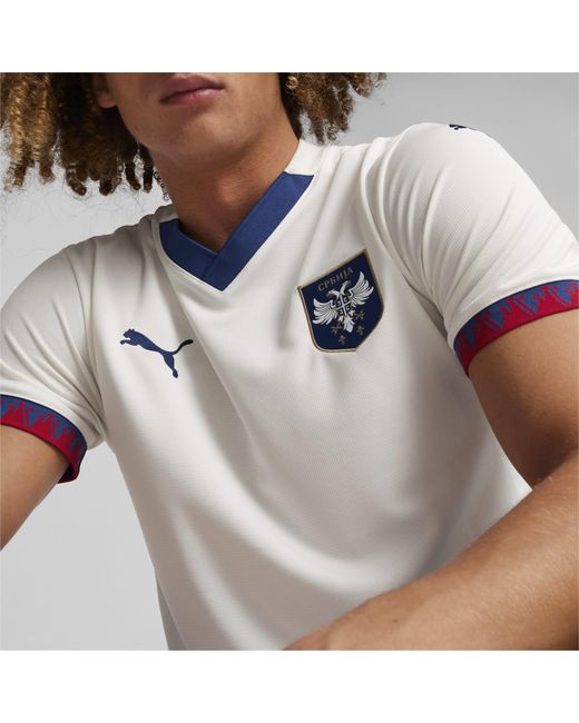 Camiseta de Visitante de Serbia 2024 de Fútbol PUMA de hombre de color White