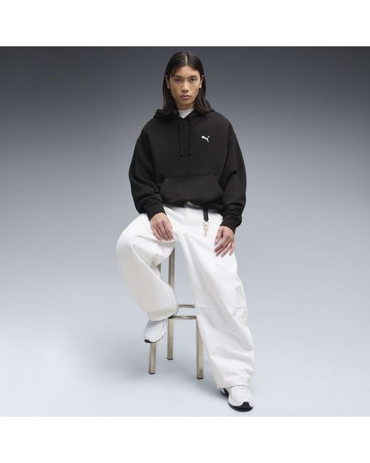 PUMA Black Essentials Oversized Hoodie for men