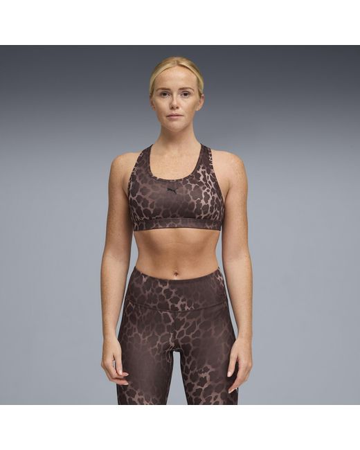 PUMA Gray 4Keeps Medium Support Sports Bra