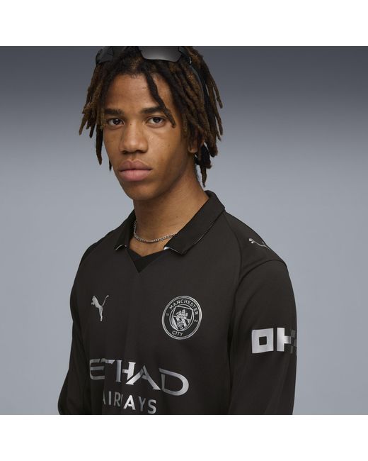 PUMA Manchester City 25/26 Langarm-Auswärtstrikot Herren, Sport in Black für Herren