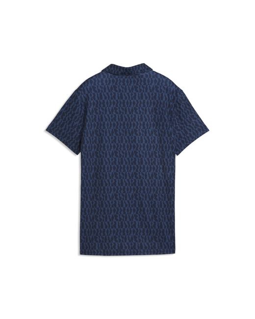 PUMA Blue Cloudspun Wavey Polo