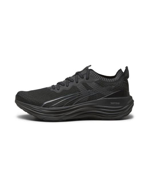 PUMA Black Foreverrun Nitroâ Knit Running Shoes for men