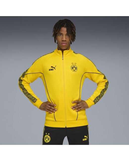 PUMA Borussia Dortmund King Anthem Jacke Herren, Kleidung, Faster/Schwarz in Yellow für Herren