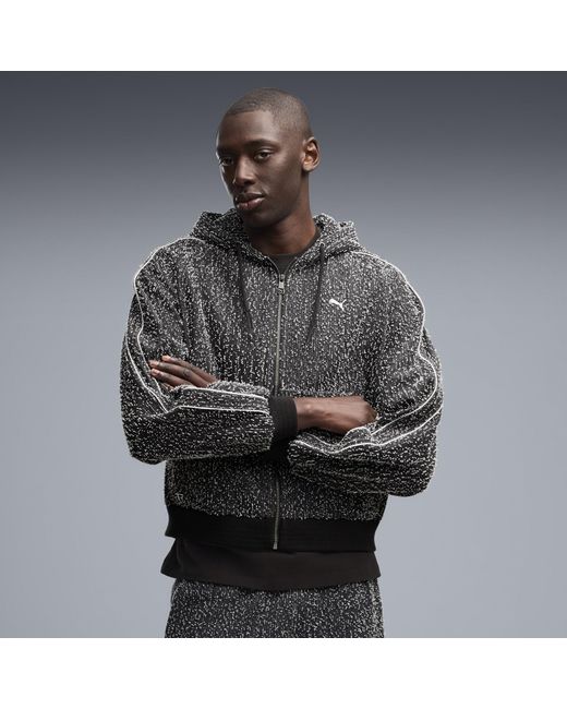 PUMA Gray T7 Hooded Track Jacket for men