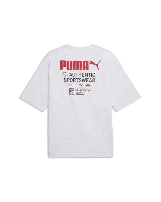 PUMA White Graphics Boxy Utility T-Shirt for men