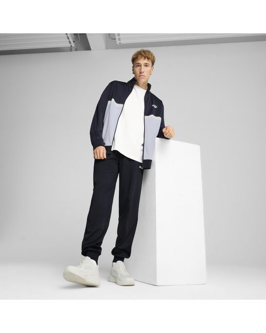 PUMA Poly Colourblock Trainingsanzug in Blue für Herren