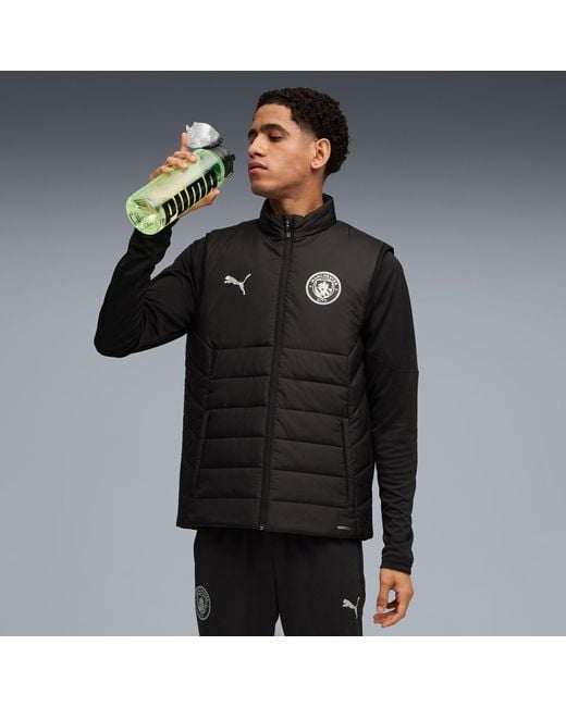 PUMA Black Manchester City Training Gilet Jacket for men