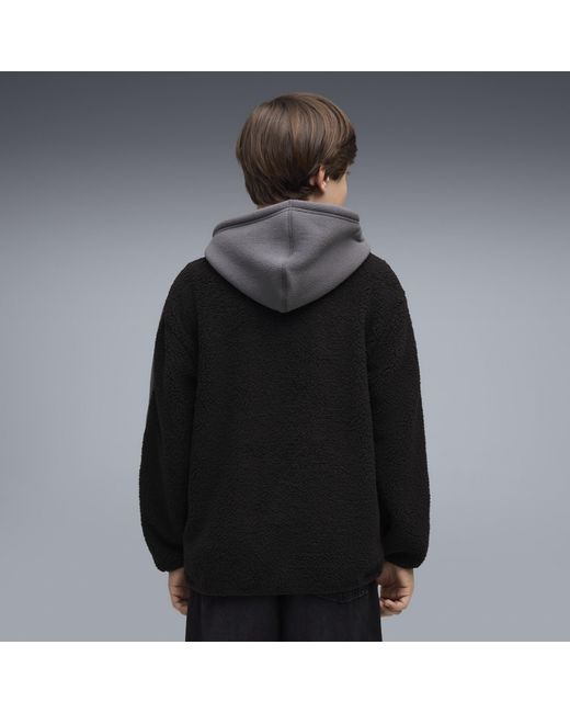Felpa Essentials Elevated Invernale Dal Taglio Morbido Per Ragazzi, Abbigliamento, Nero di PUMA in Black