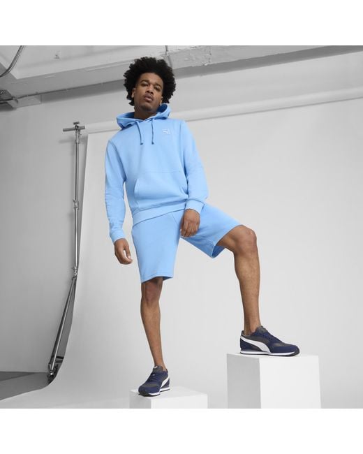 PUMA Blue Elevated Essentials Hoodie for men