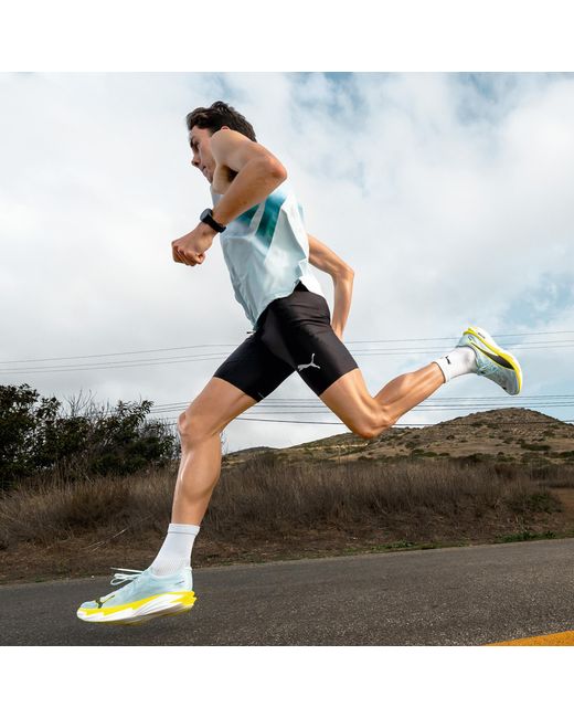 PUMA Blue Lightspeed Ultraweave Graphic Running Singlet for men