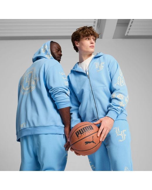 Giacca Con Zip Intera A Mosaico Hoops X Lafrancé Da, /Altro di PUMA in Blue da Uomo