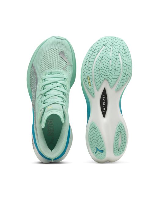 Zapatillas De Running Deviate Nitro 3 Para Mujer, Mint Melt/Speed Azul PUMA de color Green