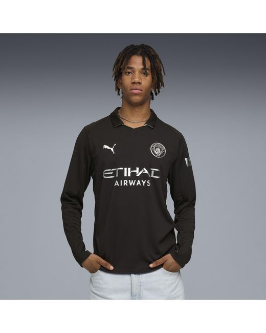 PUMA Manchester City 25/26 Langarm-Auswärtstrikot Herren, Sport in Black für Herren