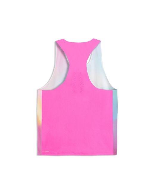 PUMA Pink Lightspeed Ultraweave Graphic Running Singlet for men