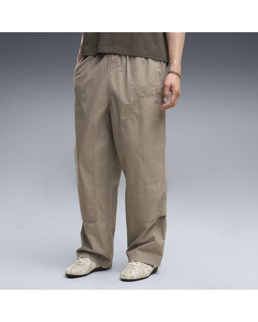PUMA Brown Essentials Carpenter Woven Pants for men