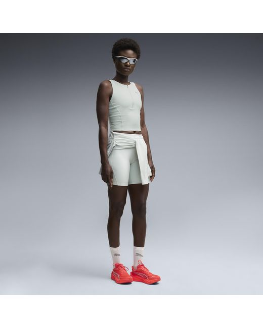 PUMA Blue Lightstride Cropped Running Tank Top