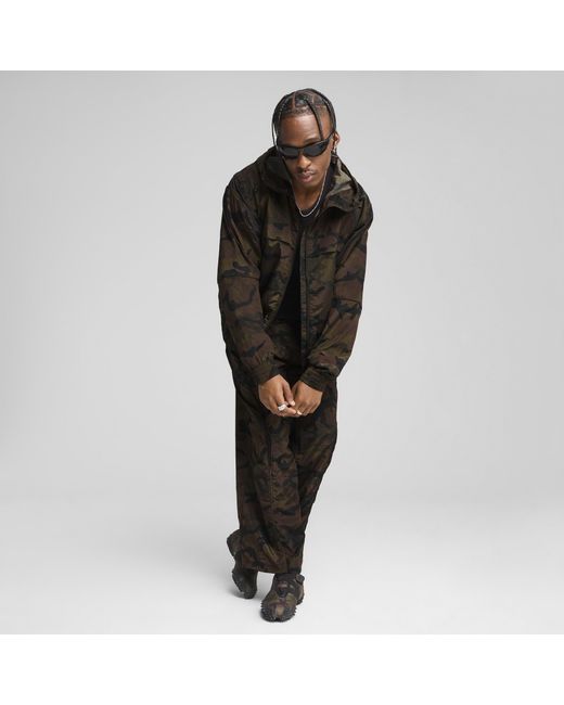 PUMA Black Mostroverse Clrt All-Over Print Ripstop Jacket