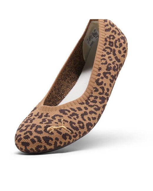 PUMA Brown Ilana Leopard Ballet Shoes