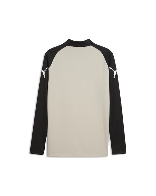 PUMA Black Individualfinal Slim Long Sleeve Quarter-Zip Top for men