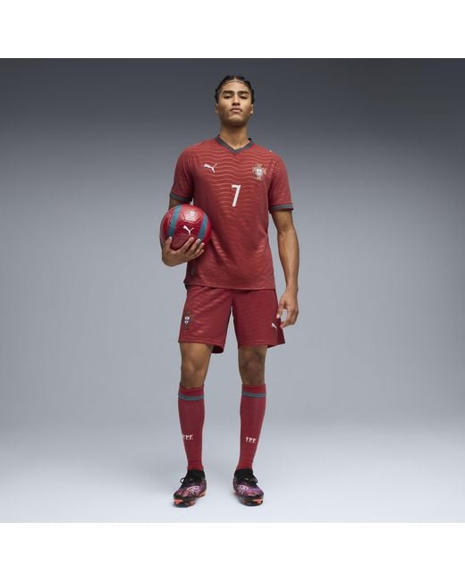 PUMA Red Cristiano Ronaldo Portugal National Team 2026 Home Authentic Jersey for men