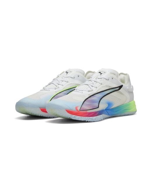 PUMA Blue Accelerate Nitro Sqd 4 Energy Handballschuhe Schuhe, /Schwarz/Speed Grün