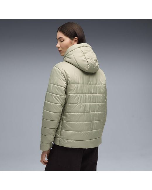 PUMA Essentials Gewatteerd Jack Met Capuchon Voor Maat in het Green