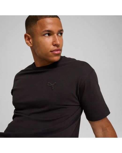 PUMA Essentials Elevated Uniseks T-Shirt Voor in het Black