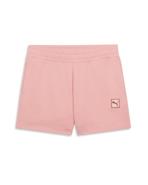 PUMA Pink Elevated Essentials 5" Mid-Rise Shorts