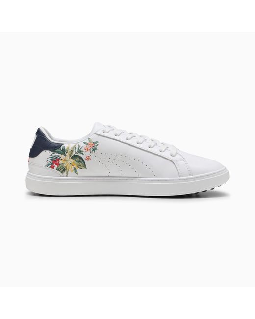 PUMA White X Palm Tree Crew Classic G Golf Shoes Dark for men