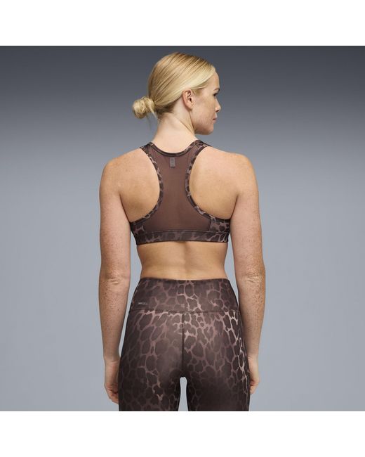 PUMA Gray 4Keeps Medium Support Sports Bra