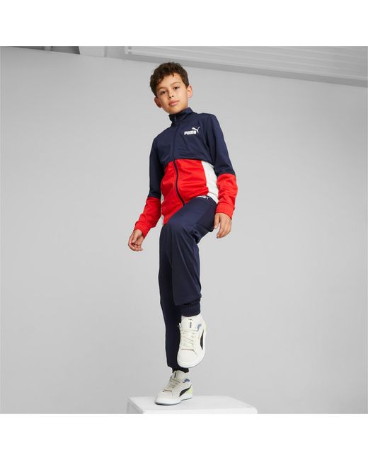 PUMA Red Colourblock Poly Suit Teenager