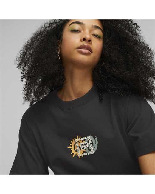 PUMA Downtown Graphic T-shirt in Black | Lyst