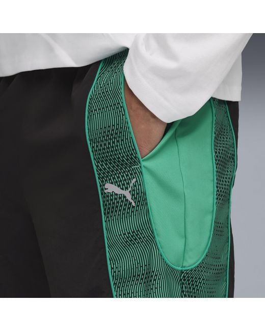PUMA Black Tech-X Relaxed Track Pants for men