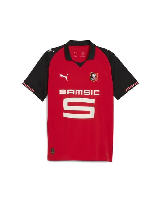PUMA Stade Rennais Fc 25/26 Thuisshirt Voor Zwart/Rood, Maat in het Red voor heren