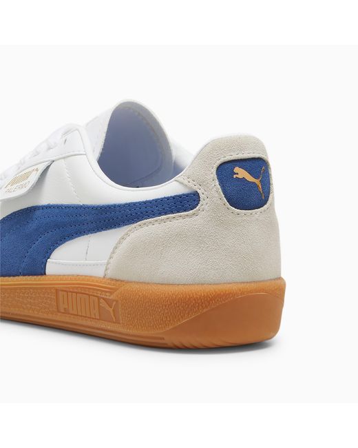 PUMA Blue Palermo Leather Sneakers