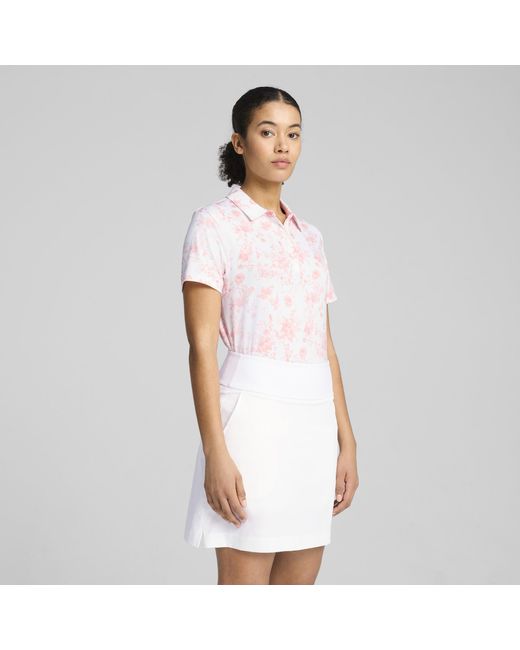 PUMA Pink CLOUDSPUN Toile Kurzärmeliges Polo