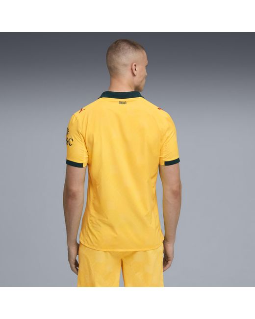PUMA Ac Milan 25/26 Authentic Ausweichtrikot Herren, Sport, Sunny/Dark Myrtle in Yellow für Herren
