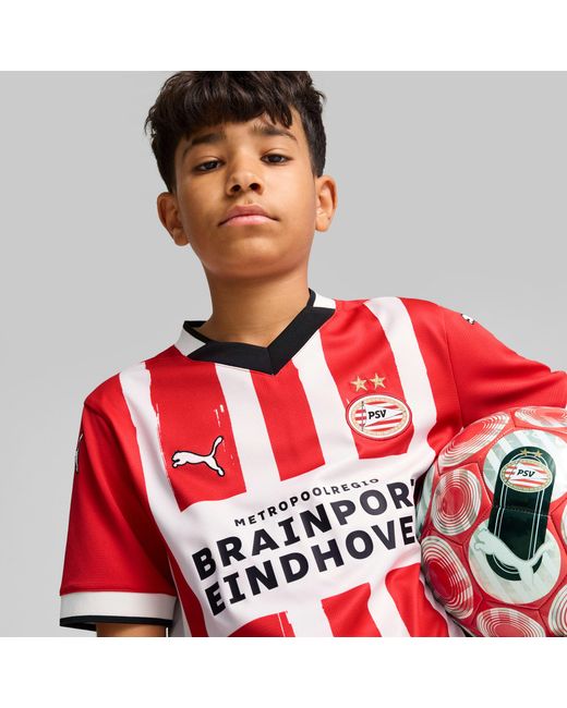 PUMA Psv Eindhoven 24/25 Thuisshirt, Rood/Wit in het Red